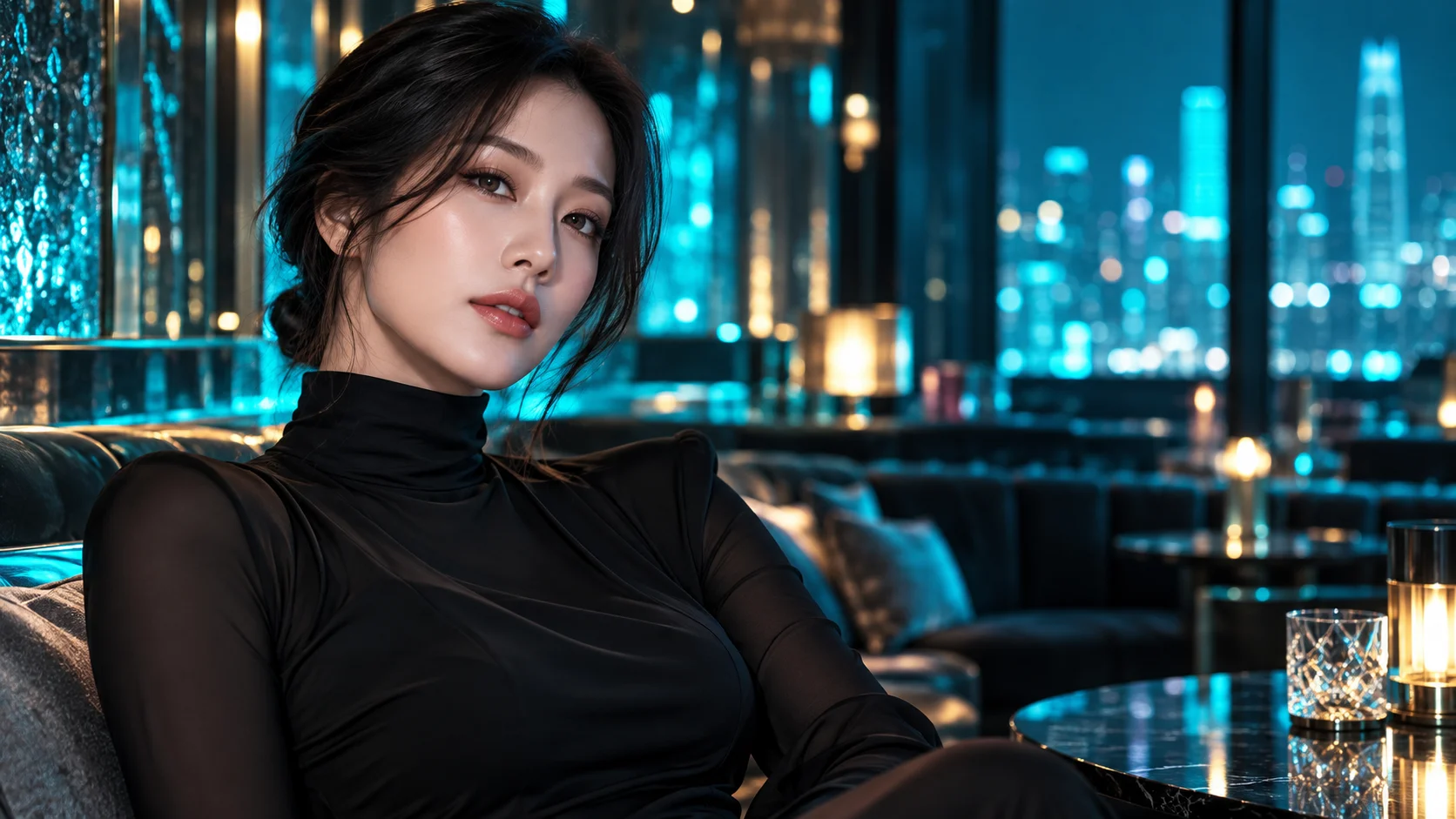 가상의 성인 여성 패션 모델 AI 화보